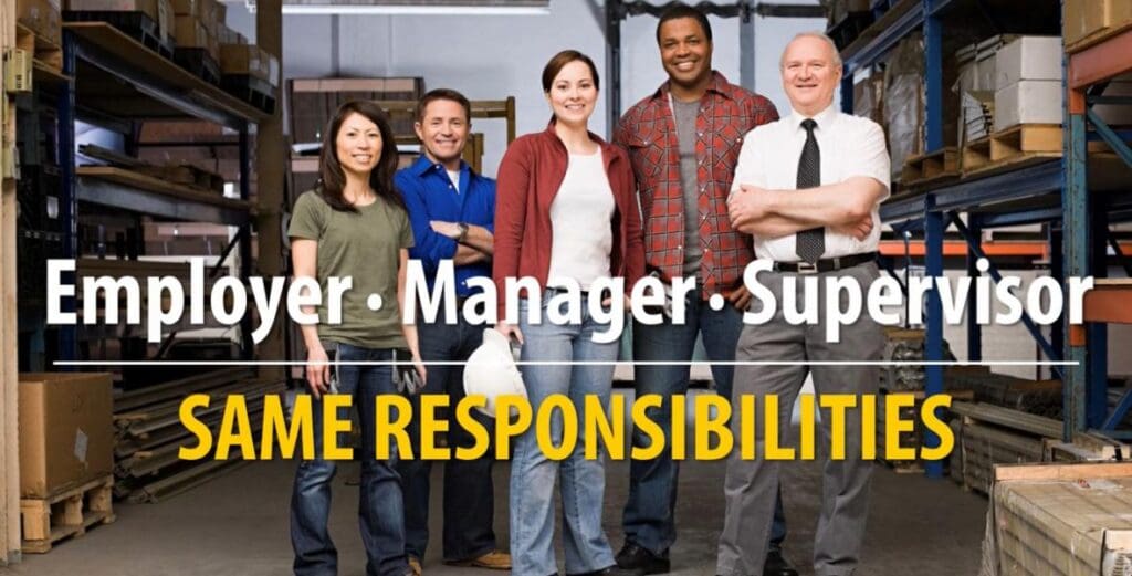 Employer. Manager. Supervisor. Same Responsibilities