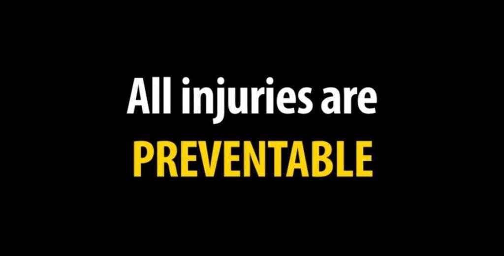 All injuries are preventable graphic