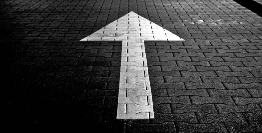 arrow on the road