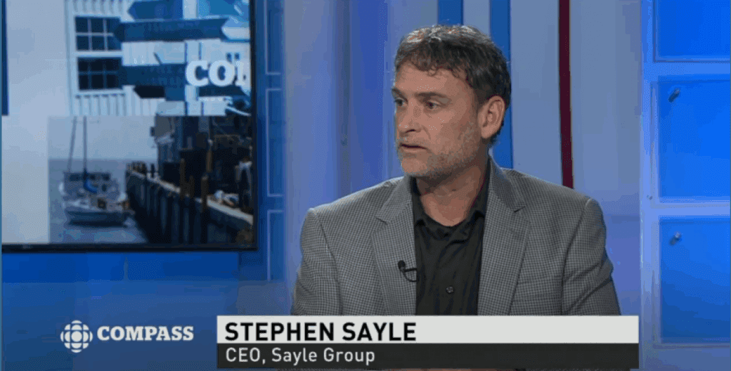 Stephen Sayle on CBC PEI interview screenshot